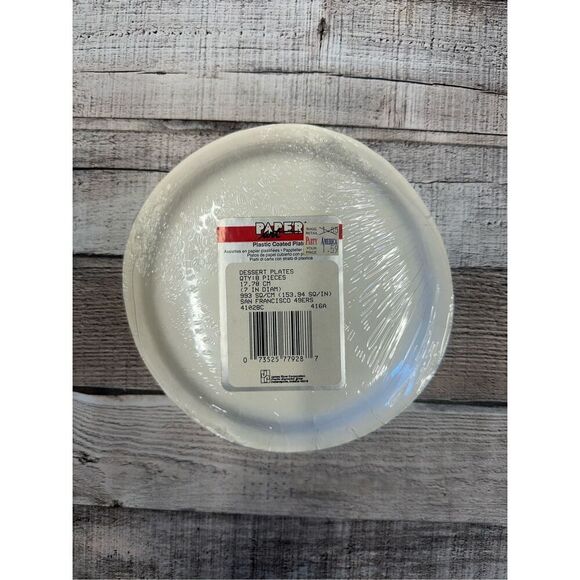 Factory Sealed Vintage 90s San Francisco 49ers Dessert Appetizer Paper Plates - Picture 2 of 3